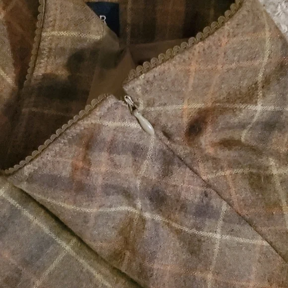 Ann Taylor Brown Plaid A-Line Skirt - Picture 11 of 12